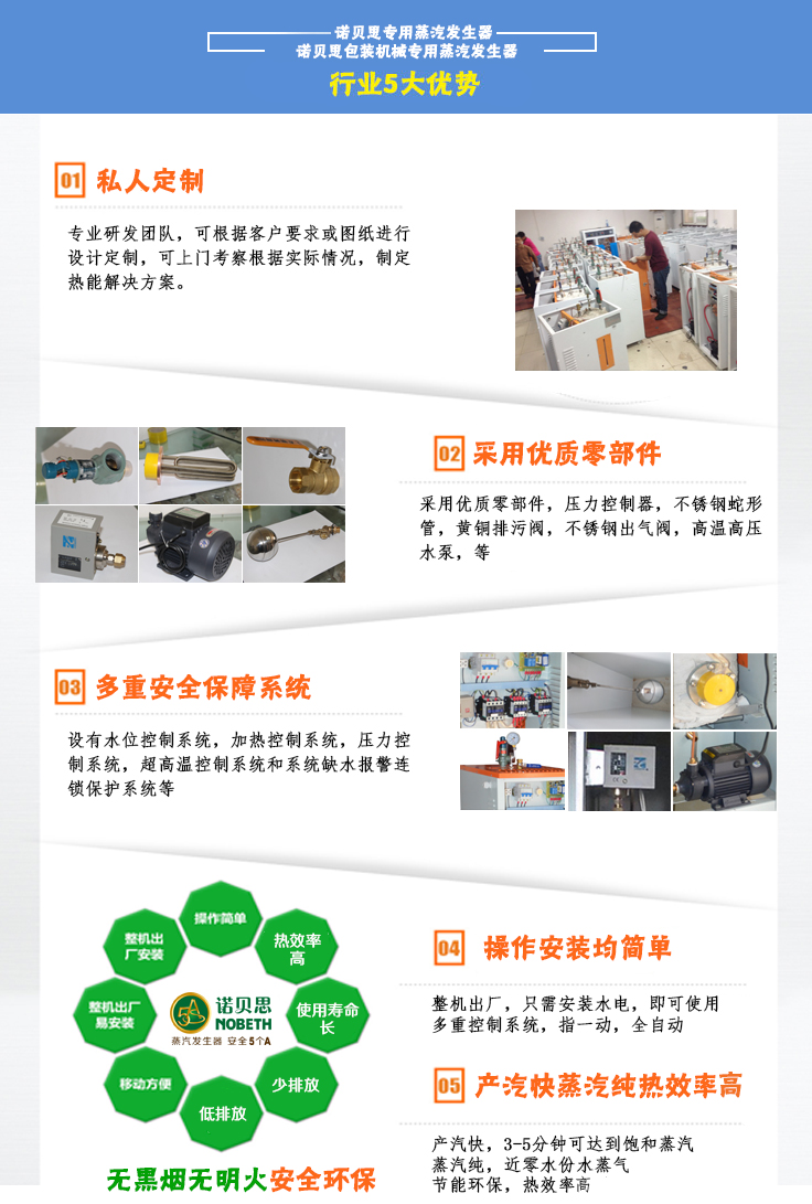 3-6-9kw包裝機械小型蒸汽發生器五大優勢